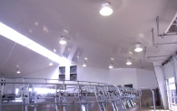 80 Cow Rotary Milking Parlor with Extrutech Panels on Walls and Ceiling
