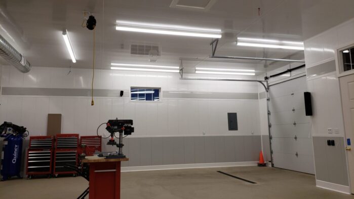 Workshop using Extrutech (EPI) PVC Panels on the Walls and Ceiling