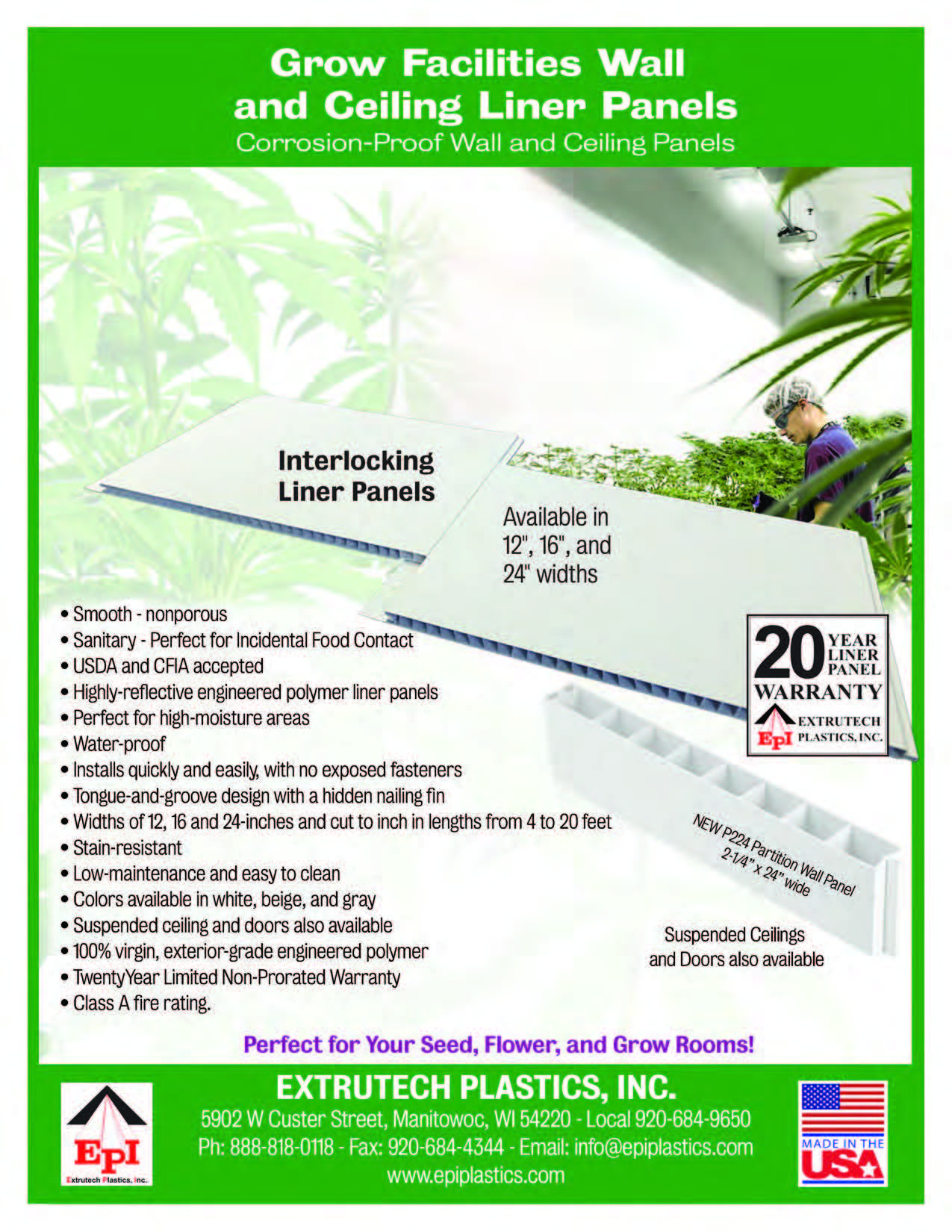 Extrutech Grow Room Flyer