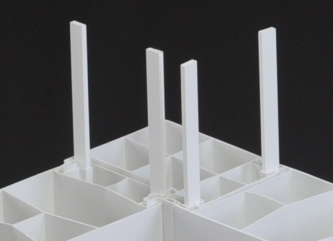 Panels lock together with Double Spline E-Locking System