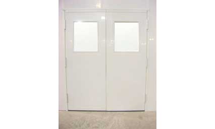 Double Swing Dbl Door with 20 x 24 Windows