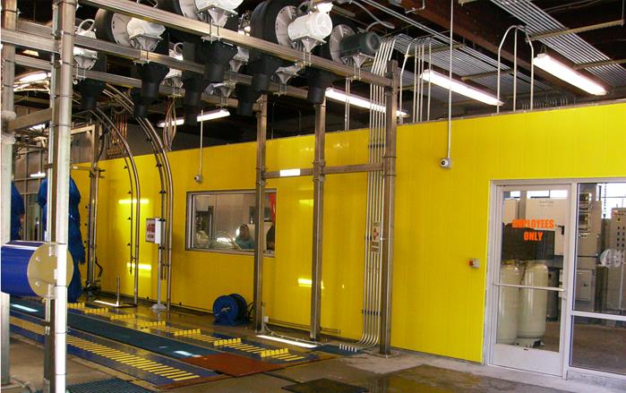 Glossy Colored PVC Wall Panels and Ceiling from Extrutech Plastics Inc.-EPI used in Car Wash