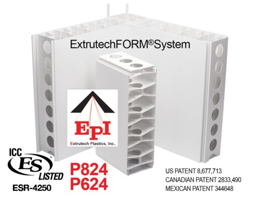 Extrutech Stay In Place Concrete FORM Panels