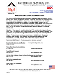 Maintenance & Cleaning Instructions