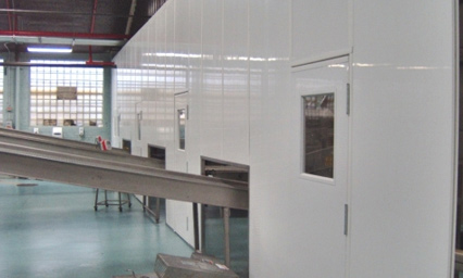 14' Foot High Partition Wall with Double Swing Doors